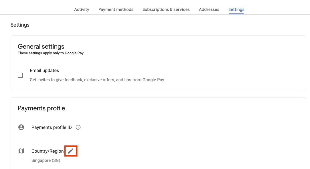 Como mudar o país da Google Play no desktop