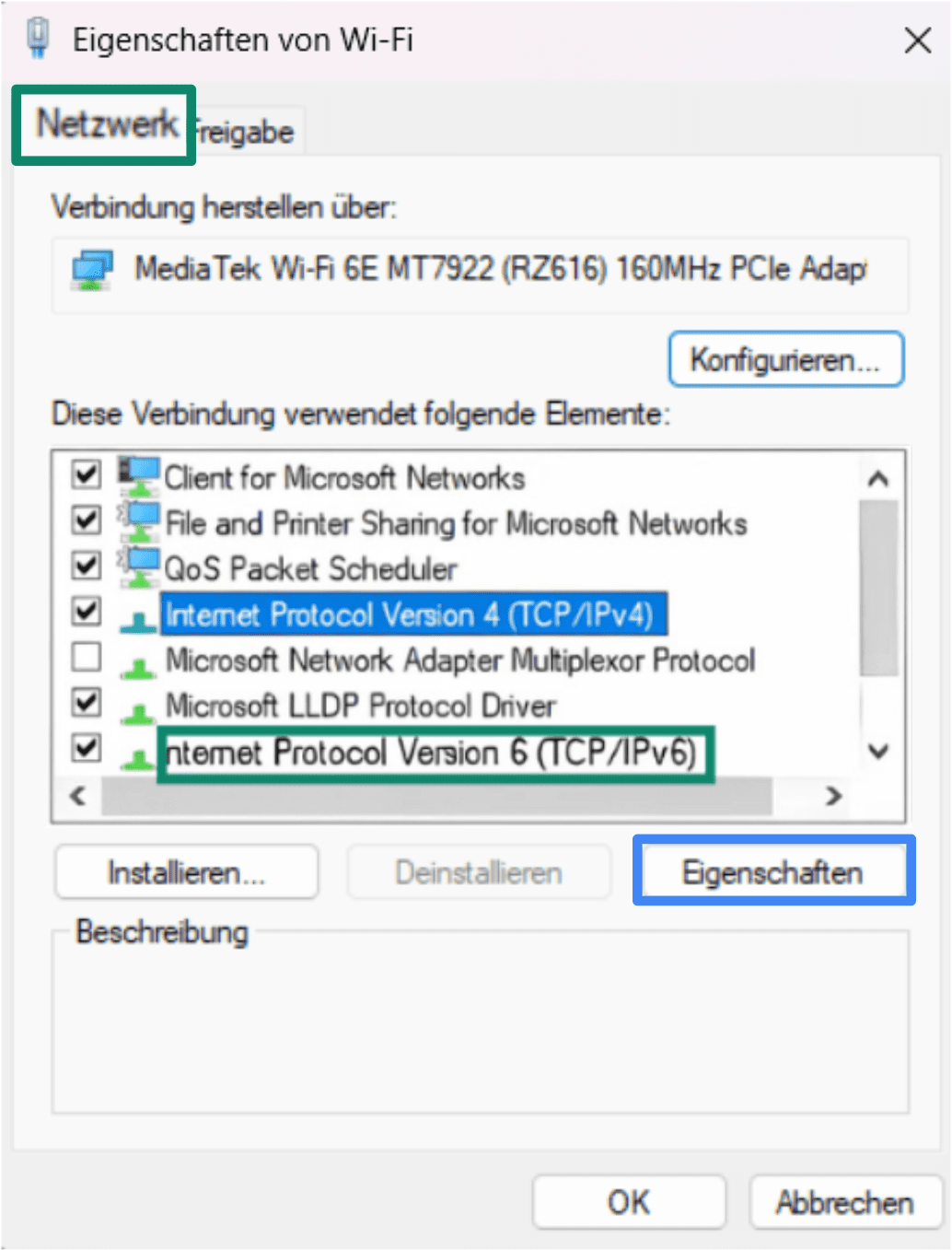 You can change DNS servers on both IPv4 and IPv6 connections.