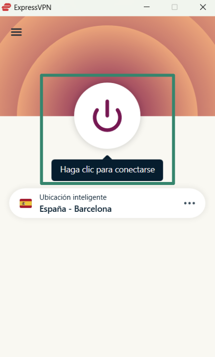 Connecting to ExpressVPN on Windows.