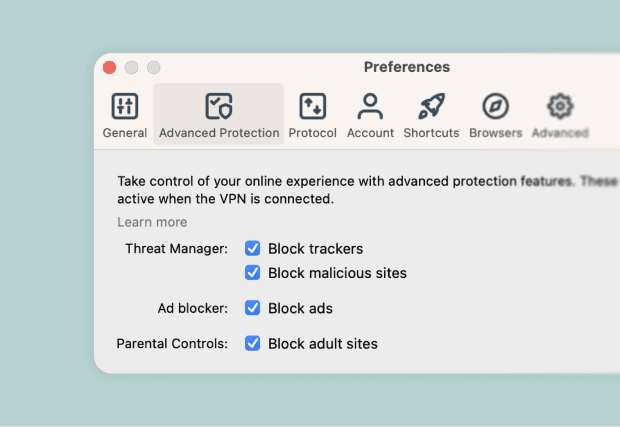 Toggle it on in your app settings Open your ExpressVPN app, navigate to Settings, and toggle on the ad blocker. Make sure you&#039;re using the Lightway...
