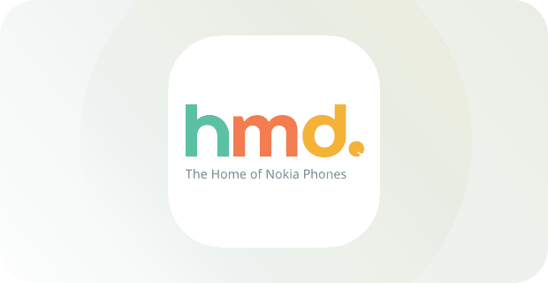 Логотип HMD Global на белом фоне