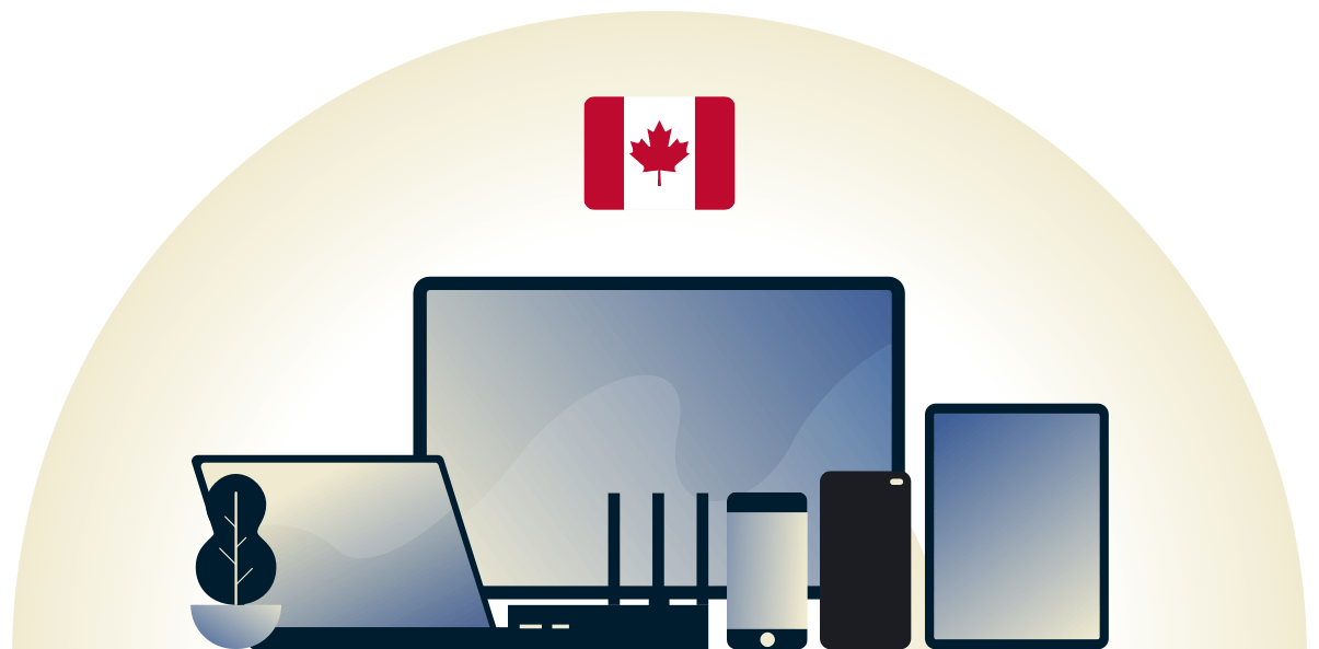 VPN pour le Canada protégeant une variété d'appareils.