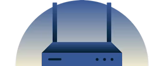 En router som stöds.