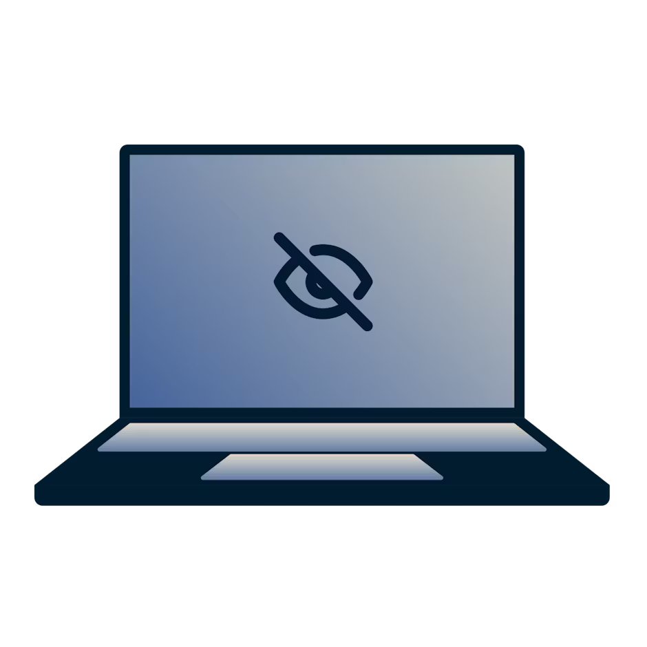 แล็ปท็อปที่มีการเข้าถึงเนื้อหาและแอปที่ถูกบล็อก