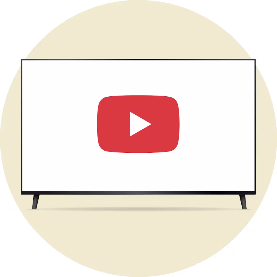 YouTube TV-logotypen på en skärm.
