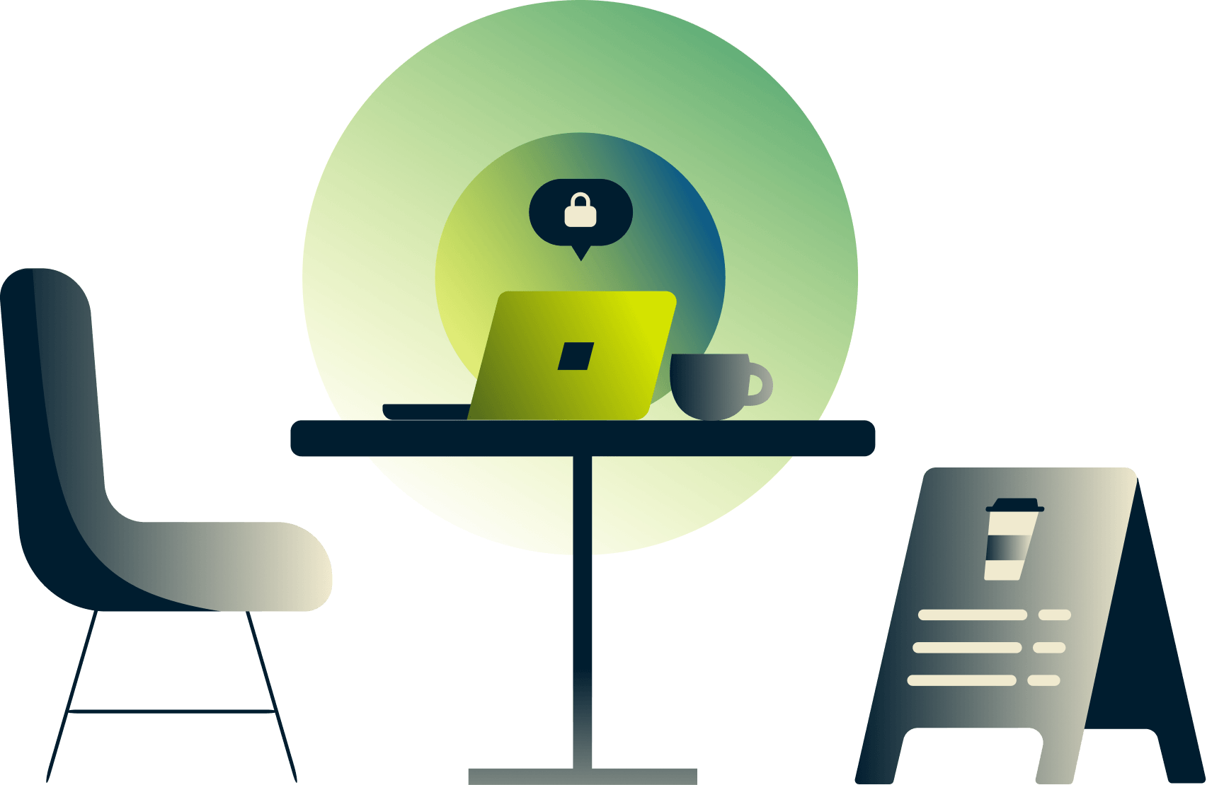 Using a VPN while on public Wi-Fi in a cafe