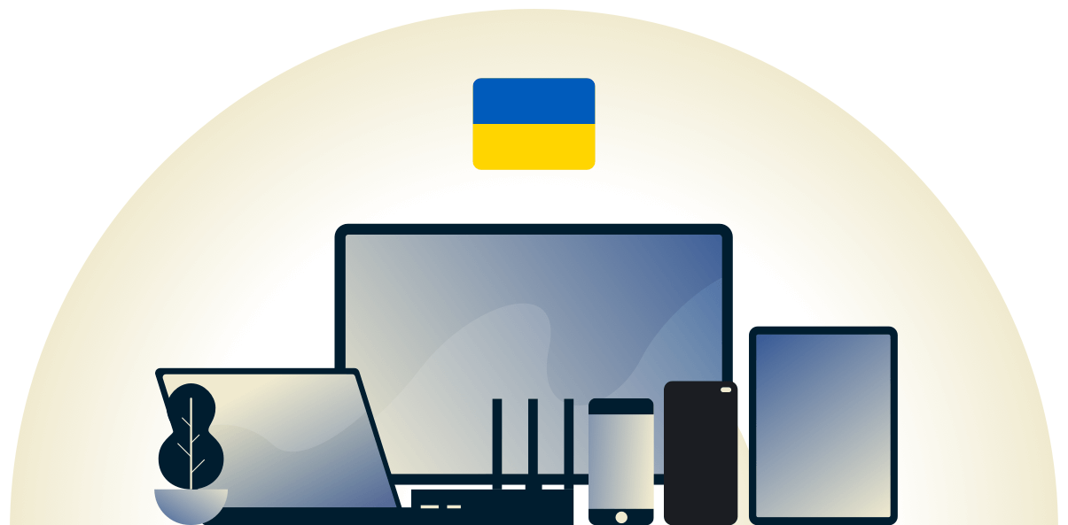 VPN Ukraine bảo vệ một loạt thiết bị.