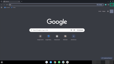 Three-dot menu displayed in Chrome