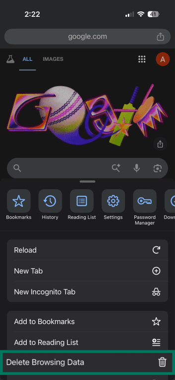 Chrome browser with three dot menu highlighted.