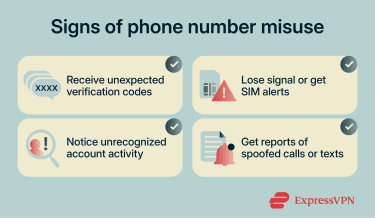 Warning signs that a phone number may be compromised or misused
