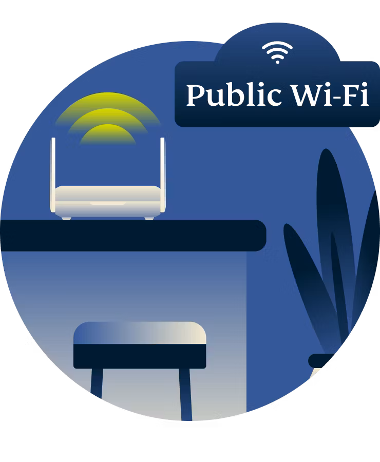 Aircove Go-Router auf einem Tisch