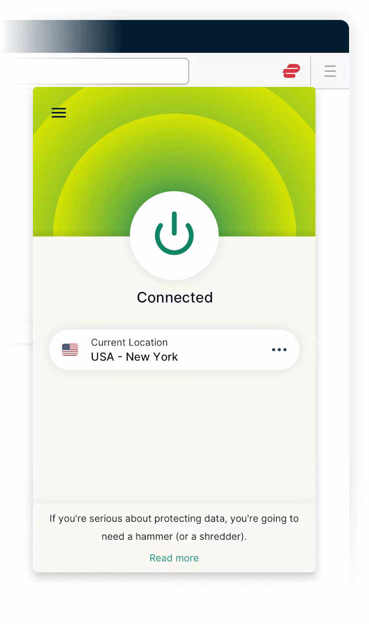 Funktioner af VPN til Firefox.